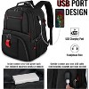 Attop Travel Backpack, Extra Large 50L Laptop Backpacks for Men Women with USB Charging Port Fits 17 Inch Black - 3 of 4
