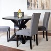 NicBex Round Dining Room Table Set for 4 Morden Dining Room Table with 4 Velvet Chairs and Pedestal Base for Kitchen - 2 of 4
