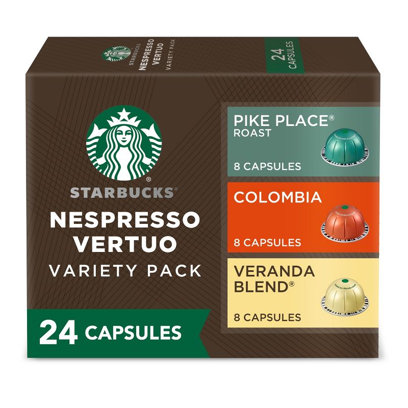 Starbucks by Nespresso&#160;Vertuo&#160;Line Pods Light and Medium Roast Coffee Variety Pack - 24ct, 1 of 10