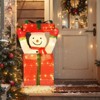 Costway Lighted Snowman in Gift Box Christmas Decoration with 100 LED Lights for Home Lawn - 4 of 4