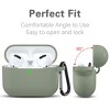 BONGEEK AirPods Pro Case Cover,Soft Silicone Protective Cases Cover Skin for Apple AirPod Pro 2 Charging Case Keychain Front LED Visible,Army Green - 2 of 4
