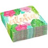 Sparkle and Bash 50 Pack Hawaiian Disposable Cocktail Napkin Napkins, Luau Birthday Party Decorations 5x5" - 3 of 4