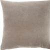HomeRoots Taupe Soft Velvet Accent Throw Pillow - 4 of 4