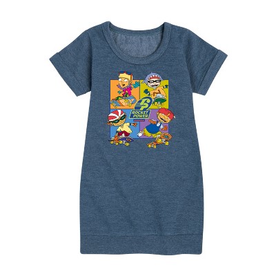 - Rocket Power - Skate Life Graphic Short Sleeve Fleece Dress
