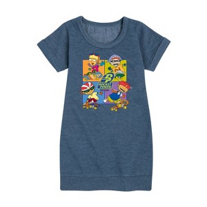 - Rocket Power - Skate Life Graphic Short Sleeve Fleece Dress - 1 of 4