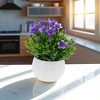 Unique Bargains Artificial Plants Semi-circle Lily Flower Arrangement Plastic 2.76"x2.76"x5.91" 1 Pc - 2 of 4