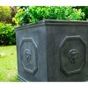 12.6" Square Lightweight Concrete/Fiberglass English Lion Head Indoor/Outdoor Planter Antique Gray - Rosemead Home & Garden, Inc. - 3 of 4
