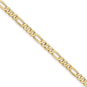 Black Bow Jewelry 4.75mm 14k Yellow Gold Flat Figaro Chain Necklace - 1 of 4