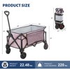 YARDSIGHT Collapsible Folding Wagon Cart, 220 lbs Heavy-Duty Utility Cart with All-Terrain Wheels and Side Storage for Camping, Shopping, Gardening - 3 of 4