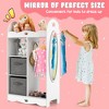 Costway Kids Dress up Storage Hanging Armoire Dresser Costume Closet w/Mirror & Toy Bins - 4 of 4