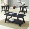 Vynxaria Series 48 in. Black Rectangular Wood Top End Table with Shelf Storage - 2 of 4