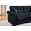 90.1'' Chenille Pleated 3-Seater Sofa with Dense Foam Cushion and Spring Support - 4 of 4