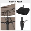 Jojoka 15FT Extra Large Rectangular Patio Umbrella,Double Sided Market Umbrella with Base for Poolside,Khaki - 4 of 4