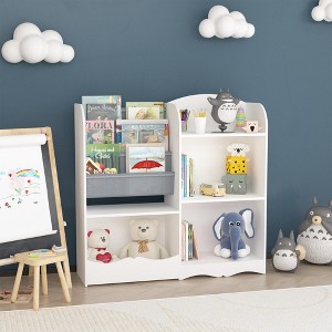 KTMBDW Kids Bookshelf and Toy Organizer, 3 Tier Bookshelf for Kids, Fabric Toddler Bookcase Book Shelf for Kids Rooms, Bedroom,Playroom,Nursery,White - 1 of 4
