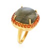 Ross-Simons Labradorite and 1.00 ct. t.w. Citrine Ring in 18kt Gold Over Sterling - 3 of 4