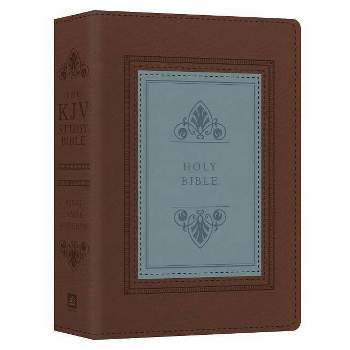 The KJV Study Bible - Large Print - Indexed [teal Inlay] - by  Christopher D Hudson (Leather Bound)