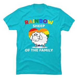 Adult Design By Humans Rainbow Sheep of The Family Pride By T-Shirt - 1 of 2