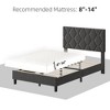 Nasitip Twin Bed Frame with Upholstered Headboard, Heavy-Duty Platform Bed Frame with Adjustable Headboard, Strong Wood Slat Support,Light Gray - 2 of 4