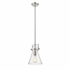 Newton Cone - 1 Light Stem Hung Pendant In Industrial Style-11.38 Inches Tall and 8 Inches Wide - 1 of 1