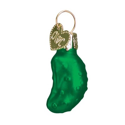 Old World Christmas 1.5 Inch Miniature Gurken Pickle Hide Extra Gift Tree Ornaments