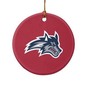 Stony Brook University Primary Logo Porcelain Holiday Christmas Tree Ornament - 1 of 4