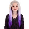 HalloweenCostumes.com  Girl Purple and Gray Ombre Wig for Girls, Purple/Gray/Purple - 3 of 4