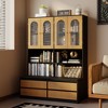 FUFU&GAGA Modern Multifunctional Bookshelf with Storage and Seating - Ideal for Living Room and Home Office - 2 of 4