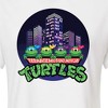 Women's - Teenage Mutant Ninja Turtles - City Scape With Turtles Cropped Graphic T-Shirt - 2 of 4