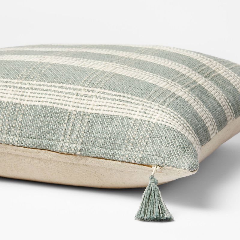 Woven Plaid Throw Pillow with Tassel Zipper - Threshold™ designed with Studio McGee, 4 of 12