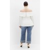 Women's Plus Size Talia Jacket - ivory | CITY CHIC - 3 of 4