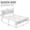 Twin/Full/Queen Size Bed Frame with Wood Headboard and Footboard, 14 Inch Platform Mattress Foundation, No Box Spring Needed Bed - 3 of 4