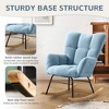 CAVINAS Velvet Glider Rocking Chair with High Backrest,Modern Upholstered Rocking Chairs,Nursery Accent Chair for Bedroom - 4 of 4