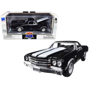 1970 Chevrolet El Camino SS Black with White Stripes "Muscle Car Collection" 1/25 Diecast Model Car by New Ray - 1 of 3