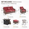 Gymojoy Outdoor Sofa Swivel Chairs with Fire Pit Table - 2 of 4