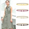 Allegra K Women's Skinny Waist Belt Metal Bow-knot No Buckle Thin Belt 1 Pc - 4 of 4