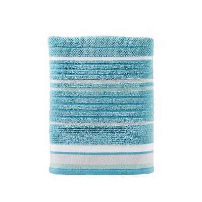 teal striped towels