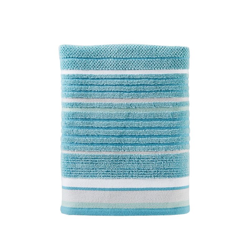 Seabrook Striped Bath Towel Teal - SKL Home, 1 of 5