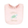 Hudson Baby Infant Girls Cotton Bibs, Turtley Adorable, One Size - 3 of 4