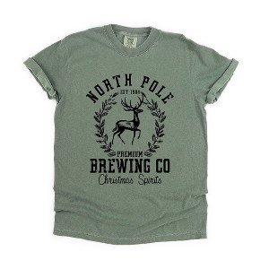 Simply Sage Market Women's North Pole Brewing Co. Short Sleeve Garment Dyed Tee - 1 of 4