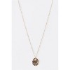 Slickblue Women's Pendant Necklace, Irregular Geometric Charm on Linked Chain, Vintage Style, Gold, 20" - 3 of 4