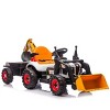 TopComfy Baby Walkers Kids Ride On Tractor Toy 4 in 1 Construction Attachments Excavator Dump Truck Bulldozer for Kids, Orange, 38.58"*19.29"*16.54" - 2 of 4