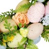 Northlight Artificial Floral Easter Egg Spring Wreath - 15" - 4 of 4