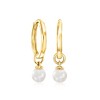Pure Collection by Ross-Simons Italian 14kt Yellow Gold Charm-Compatible Huggie Hoop Earrings - 3 of 4