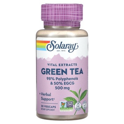 Solaray Vital Extracts, Green Tea, 500 mg, 30 VegCaps