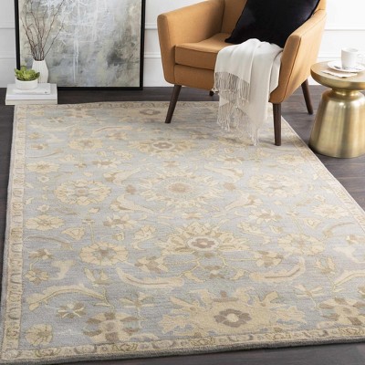 Hauteloom Copen Beige Floral Wool Rug