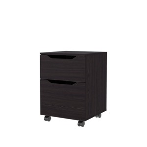 GlasFlength Nightstands Modern Nightstand Bedroom Nightstand Bedside Table with 2 Drawers for Living Room, Brown, 16.5"*16.5"*22.6" - 1 of 4
