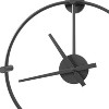 Kate and Laurel Lidor Round Metal Wall Clock, 22x25, Gray - 2 of 4