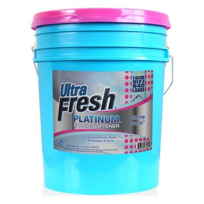 Ultra Fresh Platinum 5 Gallon Scented Fabric Softener Liquid with Pump for Easy Dispensing for Up to 640 Laundry Loads