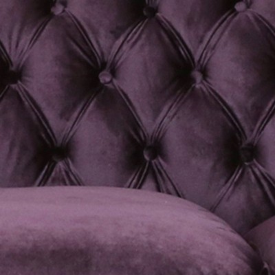Blackberry Velvet Chesterfield Sofa with Nailhead Trim