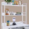 Cat Litter Box Enclosure Furniture with Shelves - 52" Hidden Litter Box Cabinet, Wood Enclosed Cat House with Scratch Mat, Dog Proof Design - 4 of 4